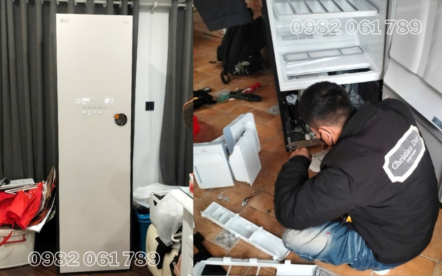 bảo hành máy giặt hấp sấy LG 